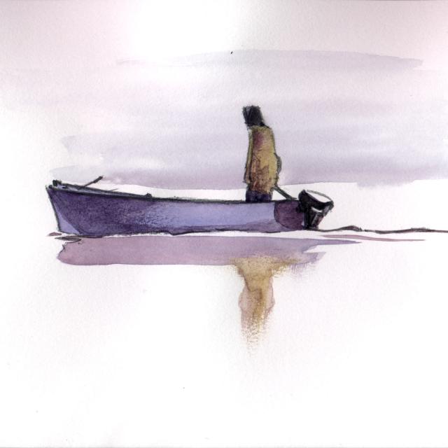 Noirmoutier - Pêcheur au matin