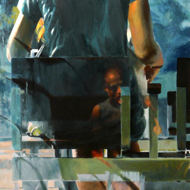 Paris 12e - Boulevard Poniatowski - Station Porte de Charenton - Auto-portrait à la fesse (en cours)