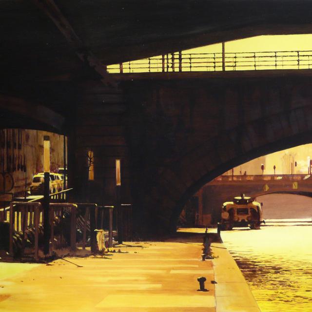 Paris 19e - Corentin Cariou sur le canal Saint-Denis