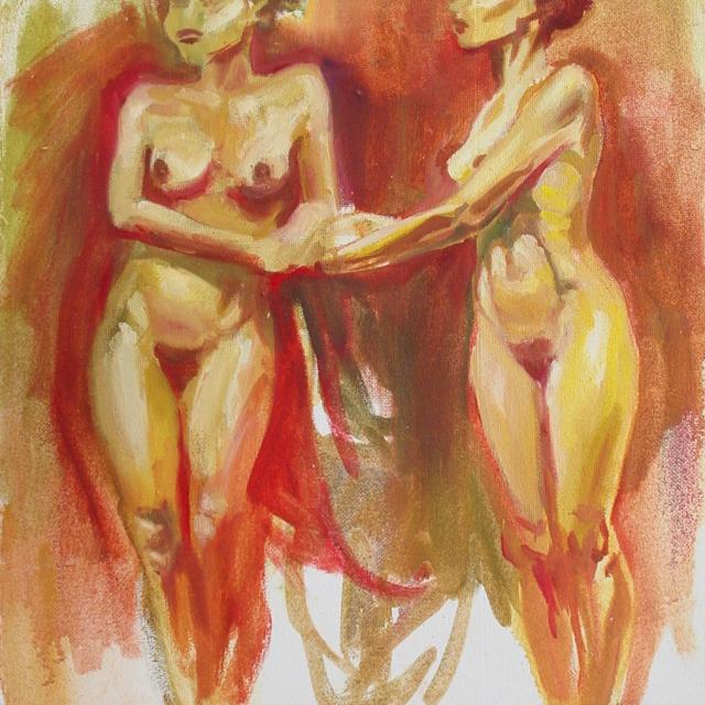 Deux soeurs (esquisse)